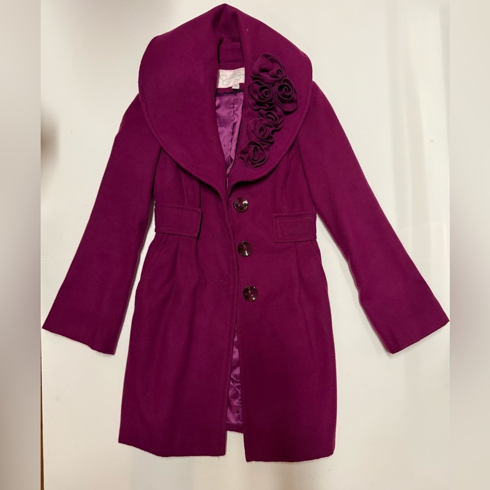 Jessica Simpson Purple Pea Coat